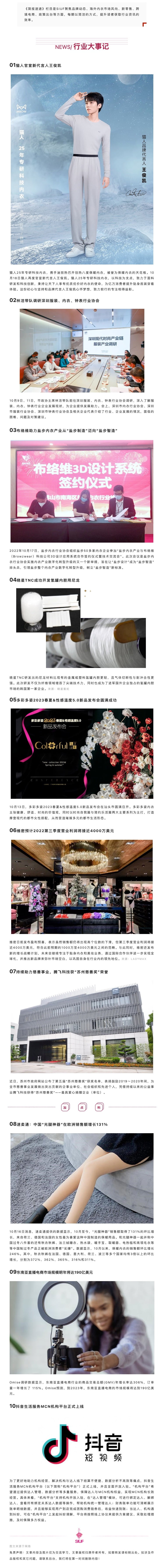 行業(yè)快訊  貓人官宣新代言人王俊凱；布絡(luò)維助力鹽步內(nèi)衣產(chǎn)業(yè)；多彩多姿新品發(fā)布會(huì)圓滿成功；騰飛科技獲“蘇州慈善獎(jiǎng)”榮譽(yù)....jpeg